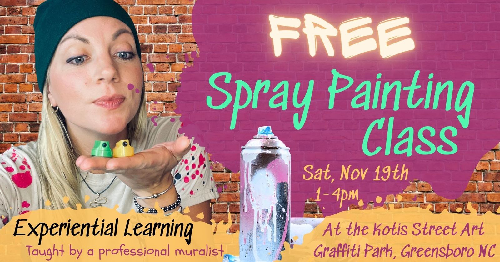 Free Spray Painting For Mural Art Class November 19 2022
